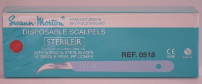 Swann Morton No 12D Sterile Disposable Scalpels 0518