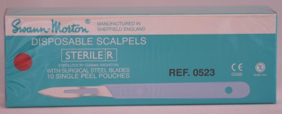 Swann Morton No 18 Sterile Disposable Scalpels 0523