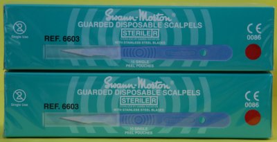Swann Morton No 11 Guarded Sterile Disposable Scalpels 6603