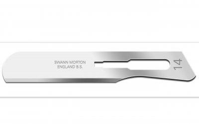 No 14 Sterile Stainless Steel Scalpel Blade Swann Morton Product No 0319