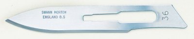 No 36 Sterile Carbon Steel Scalpel Blade Swann Morton Product No 0236