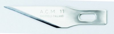 Swann Morton ACM No 11 Blade. Product No 9131 ( 5 carded ) or 9303 ( 50 Box )