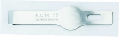 Swann Morton ACM No 17 Blade. Product No 9137 ( 5 carded ) or 9307 ( 50 Box )