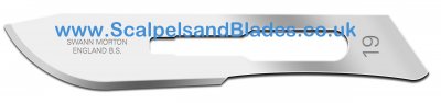 Clearance 10 Swann Morton No 19 Carbon Steel Scalpel Blade