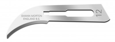 No 12 Sterile Carbon Steel Scalpel Blade Swann Morton Product No 0204
