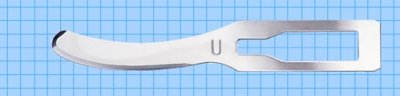 U shape Major Sterile Carbon Steel Blade Swann Morton Product No 0723