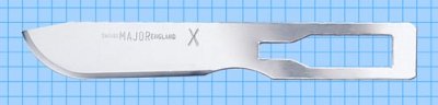 X shape Major Sterile Carbon Steel Blade Swann Morton Product No 0726