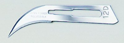 No 12D Sterile Carbon Steel Scalpel Blade Swann Morton Product No 0218