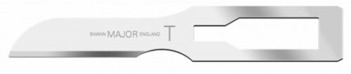 T shape Major Sterile Carbon Steel Blade Swann Morton Product No 0722
