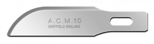 Swann Morton ACM No 10 Blade. Product No 9130 ( 5 carded ) or 9301 ( 50 Box )