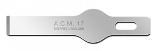 Swann Morton ACM No 17 Blade. Product No 9137 ( 5 carded ) or 9307 ( 50 Box )